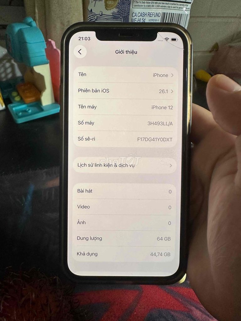 Apple iPhone 12 64GB Trắng Full zin. Mua bán Điện thoại tại Quận Hà Đông Hà Nội được đăng bởi Trung Anh hình 1