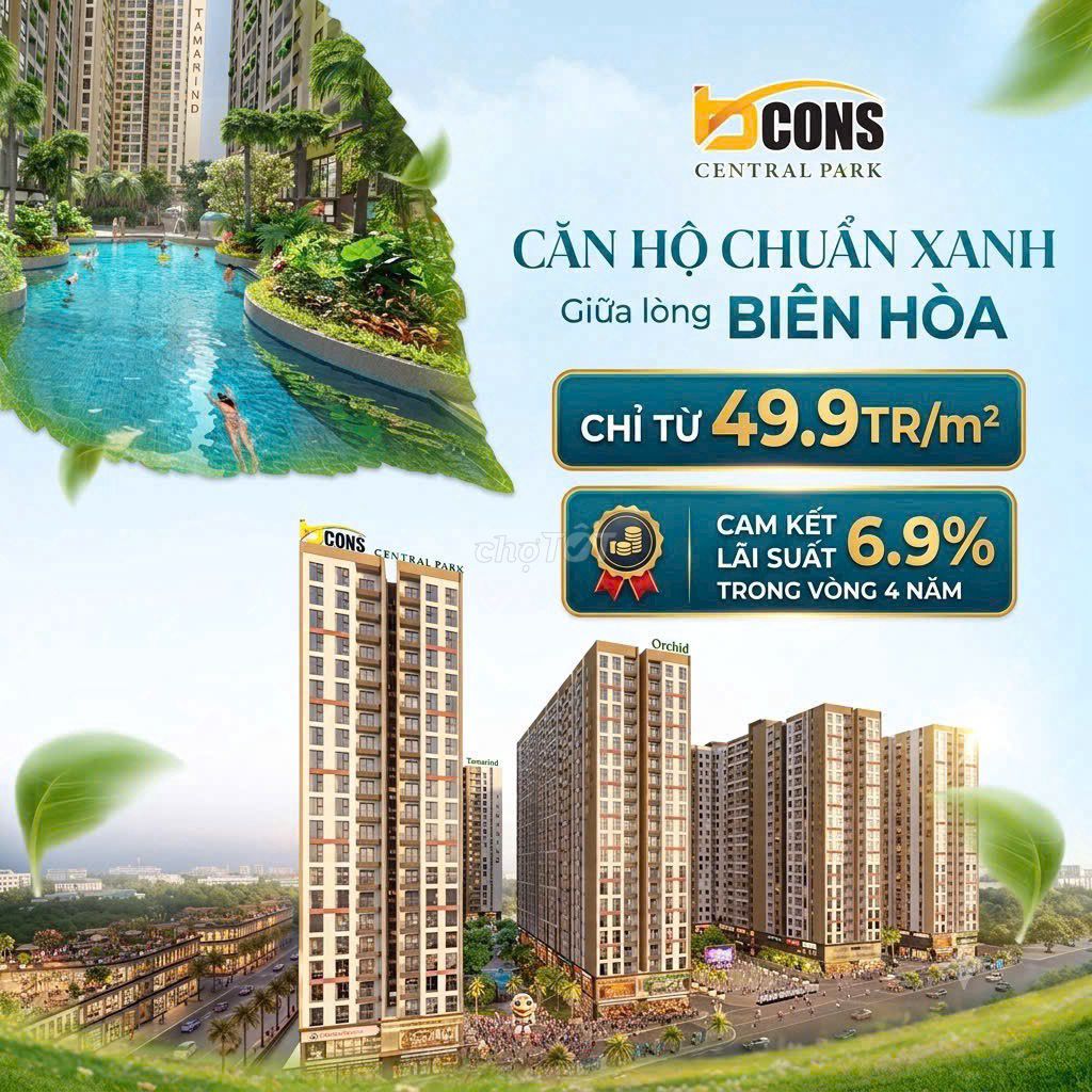 Căn Hộ Bcons Central park, Ngay Vincom Trung Tâm Biên Hoà