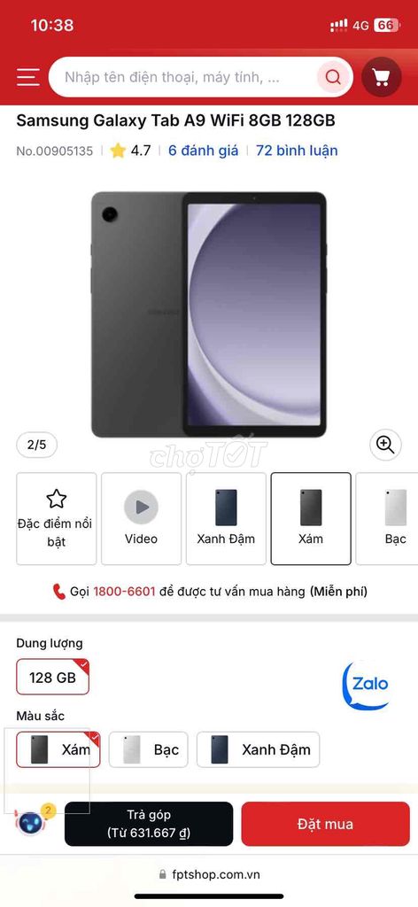 samsung tab a9 còn bảo hành dài fpt