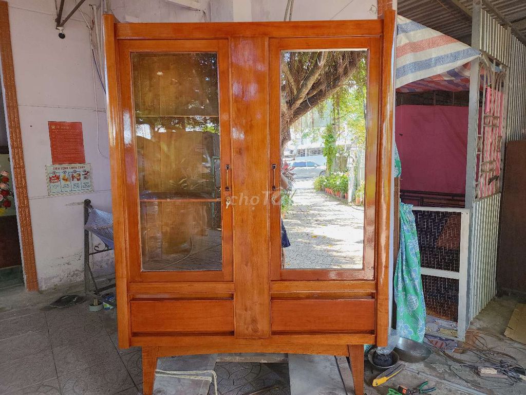 Tủ quần áo gỗ thao lao nâu. Mua bán Tủ, kệ gia đình tại Quận Bình Thuỷ Cần Thơ được đăng bởi Cường Đồ Gổ Cũ Xưa hình 1