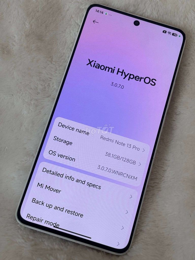 Xiaomi Redmi Note 13 Pro 5G 8GB/128GB Trắng. Mua bán Điện thoại tại Thành phố Mỹ Tho Tiền Giang được đăng bởi Lê Nguyễn Thuỷ Triều hình 1