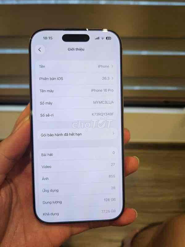 Apple iPhone 16 Pro 128GB Vàng 90%. Mua bán Điện thoại tại Quận Nam Từ Liêm Hà Nội được đăng bởi Hiếu hình 1