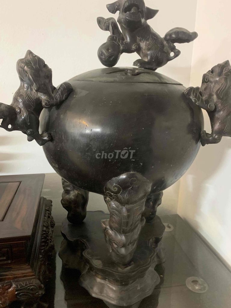 Lư hương Đồng màu đen. Mua bán Đồ sưu tầm, đồ cổ tại Huyện Hoài Đức Hà Nội được đăng bởi Ali hình 1