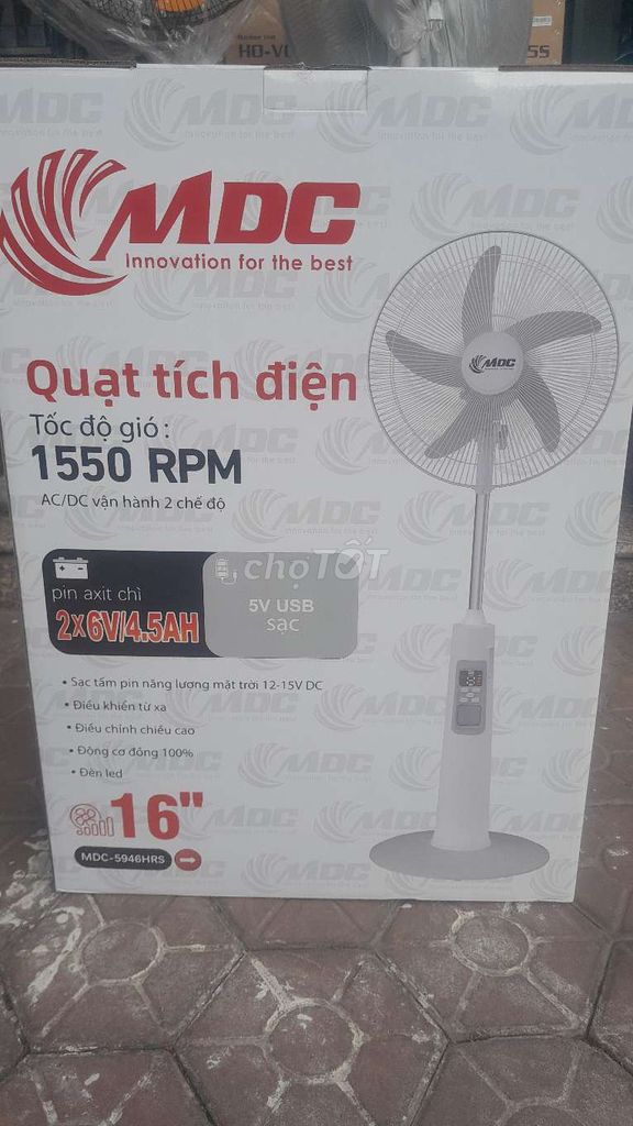 Quạt tích điện MDC MDC-5946HRS Trắng 16 inch. Mua bán Quạt tại Quận Kiến An Hải Phòng được đăng bởi Nhâm Vũ Phương hình 1