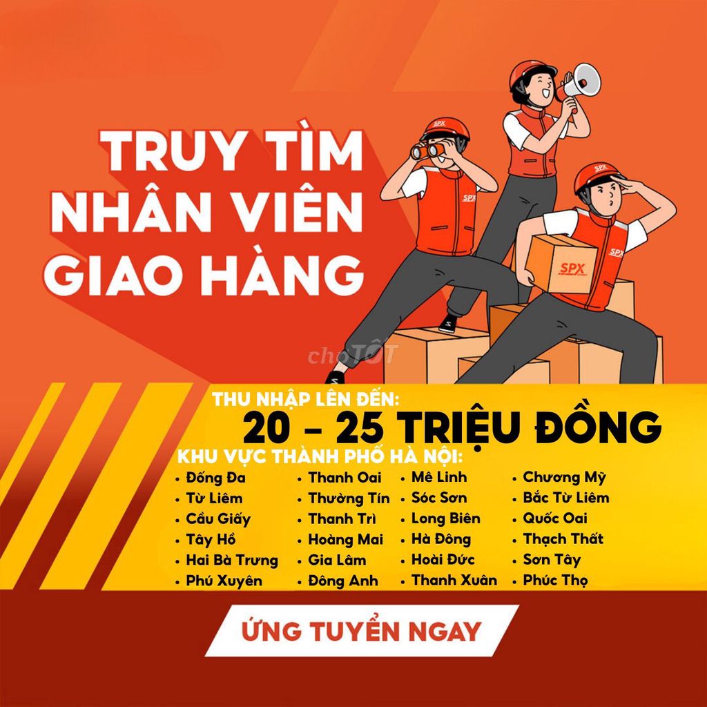 (BẮC TỪ LIÊM ) TUYỂN SHIPPER GIAO HÀNG