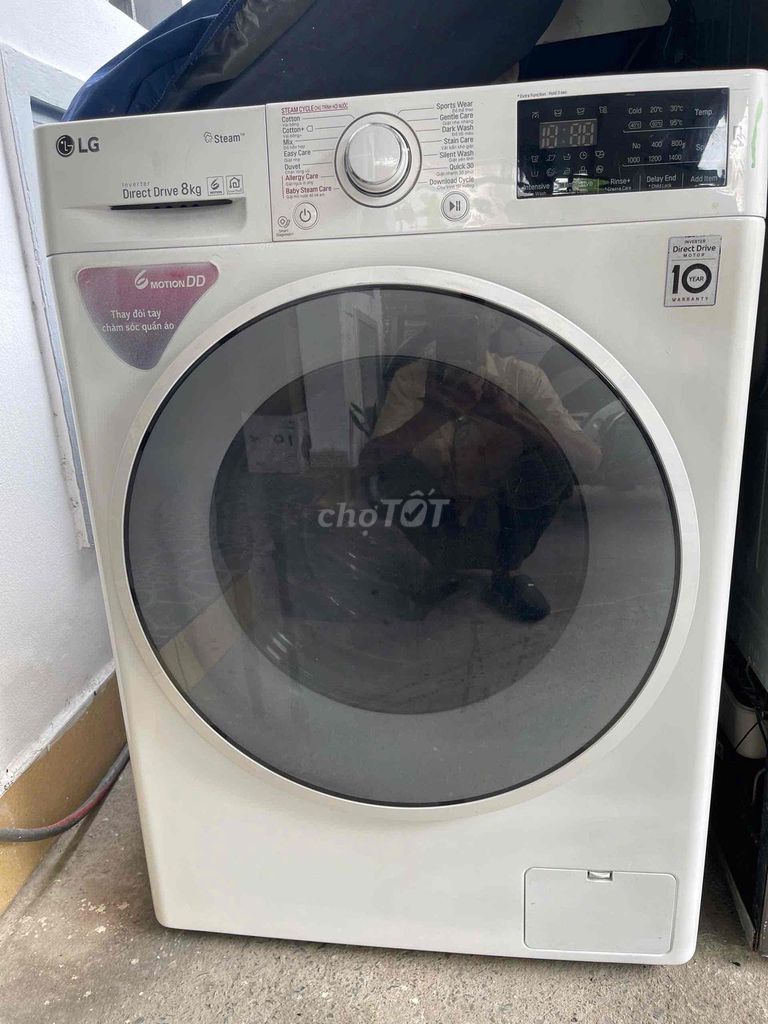Máy giặt LG cửa trước Inverter 8kg Trắng. Mua bán Máy giặt tại Thành phố Thủ Dầu Một Bình Dương được đăng bởi Topwatches 94 hình 1