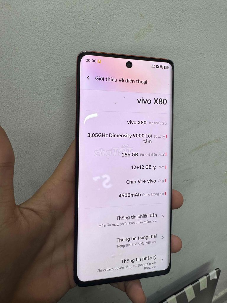 Vivo X80 256GB Cam. Mua bán Điện thoại tại Quận Thanh Khê Đà Nẵng được đăng bởi zin hình 1