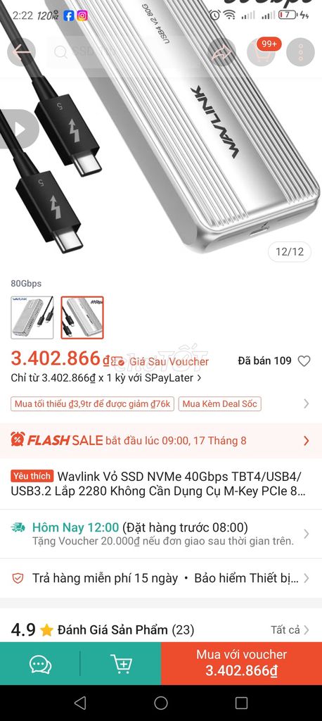 Vỏ ổ cứng SSD NVMe Wavlink RapidFire T5 Bạc. Mua bán Phụ kiện (Màn hình, Chuột...) tại Quận Gò Vấp Tp Hồ Chí Minh được đăng bởi Ly hình 1