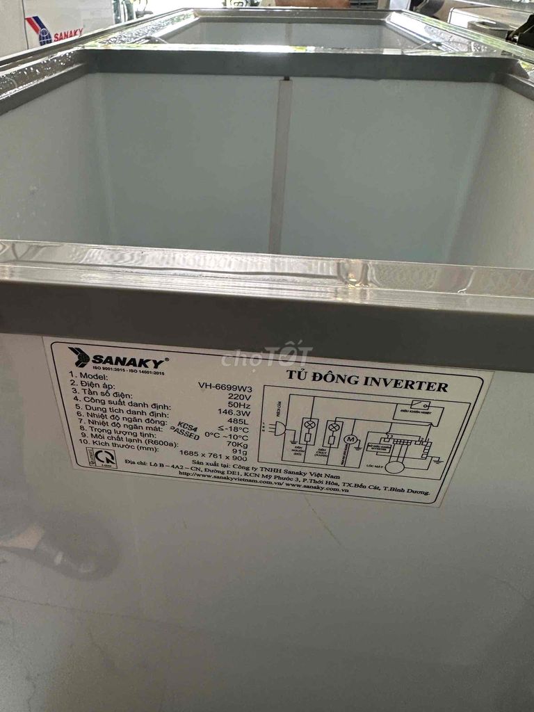 Tủ đông mát Sanaky 650L. Mua bán Tủ lạnh tại Quận Cẩm Lệ Đà Nẵng được đăng bởi Xỉn BKĐN hình 3