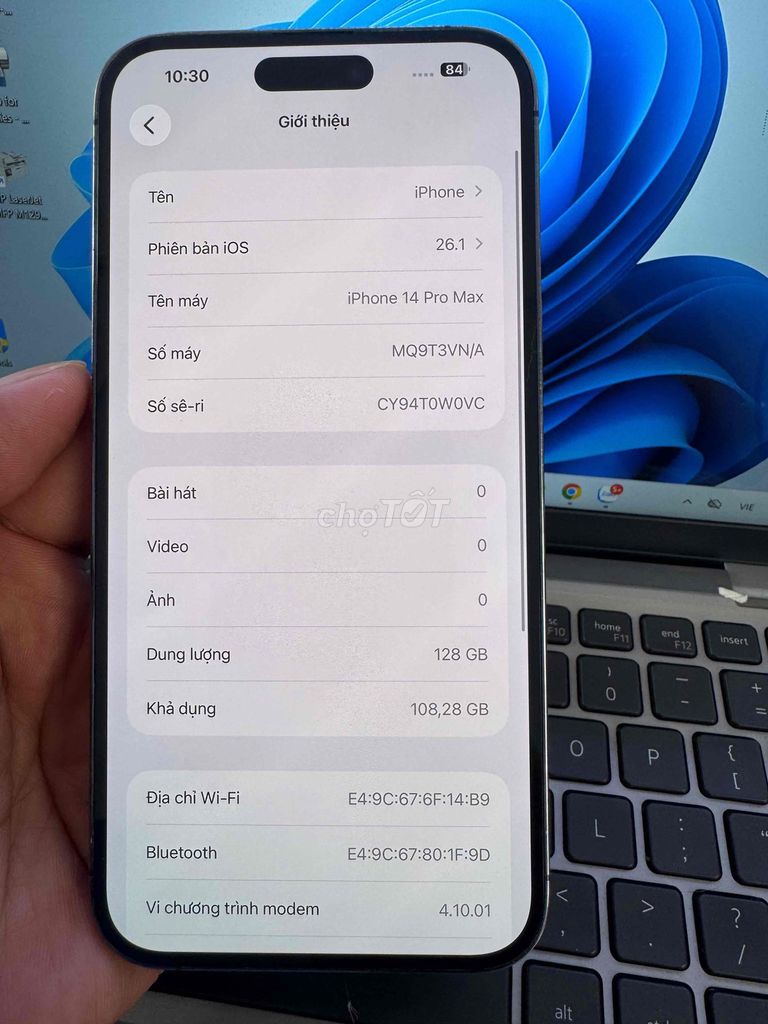 Apple iPhone 14 Pro Max 128GB Tím VN/A 84%. Mua bán Điện thoại tại Quận 6 Tp Hồ Chí Minh được đăng bởi QUỐC THIÊN BÁN GÓP 0 ĐỒNG  hình 1