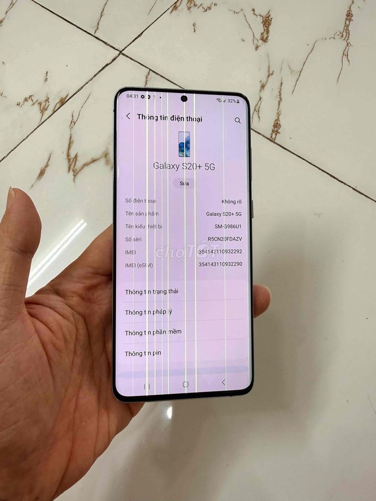 Bán S20Plus ram 12/128 zin màn kẻ chống cháy. Mua bán Điện thoại tại Quận Hà Đông Hà Nội được đăng bởi Mạnh Mobile hình 1
