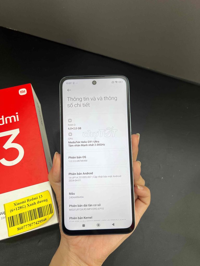 Xiaomi Redmi 13 128GB Xanh dương. Mua bán Điện thoại tại Quận Gò Vấp Tp Hồ Chí Minh được đăng bởi Quang Minh Mobile  hình 1