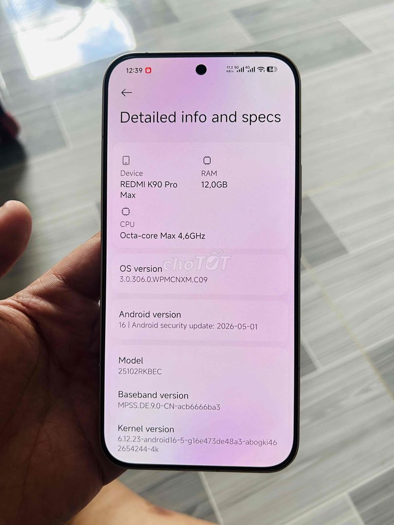 Xiaomi Redmi K90 Pro Max 12GB 256GB Trắng. Mua bán Điện thoại tại Huyện Đức Hòa Long An được đăng bởi Hoàng Nghĩa hình 1
