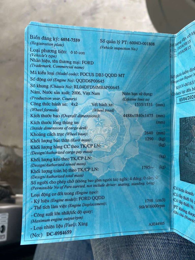 Fordcus 2006 MT. Mua bán Ô tô tại Huyện Châu Thành Sóc Trăng được đăng bởi MUA BÁN VÀ CẦM CỐ ÔTÔ hình 11