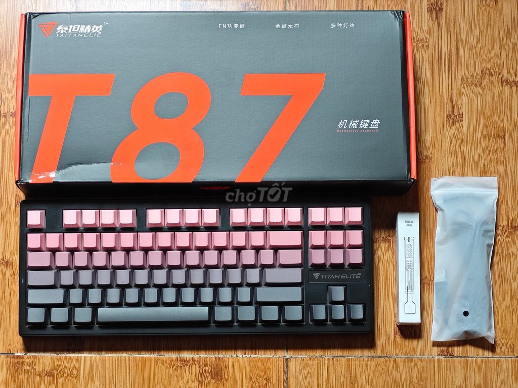 Bàn phím cơ TitanElite T87 Đen hồng. Mua bán Phụ kiện (Màn hình, Chuột...) tại Quận Tân Bình Tp Hồ Chí Minh được đăng bởi Mai Phú hình 1