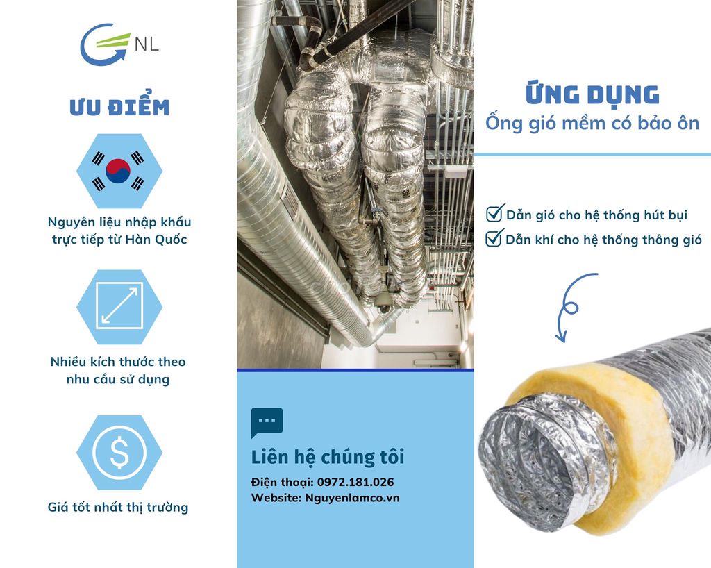 ỐNG GIÓ MỀM BẢO ÔN CHÍNH HÃNG GIÁ TỐT HÀNG ĐẦU