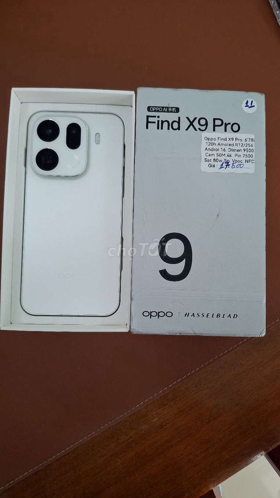 Oppo Find X9 Pro 12GB/256GB Trắng. Mua bán Điện thoại tại Thành phố Thủ Dầu Một Bình Dương được đăng bởi TTMobileBD hình 1