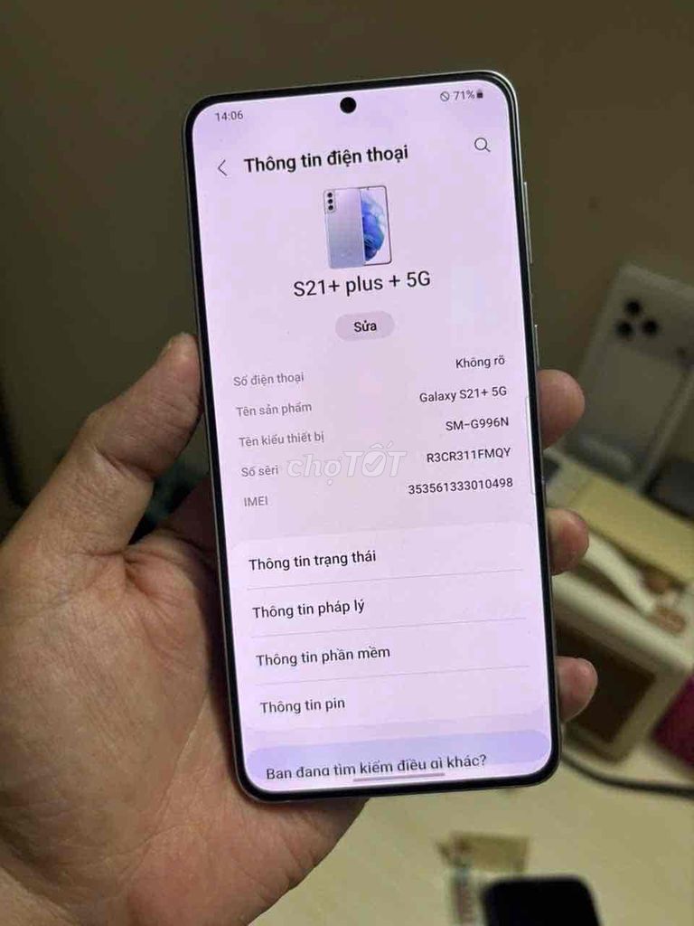 Samsung S21 Plus 5G 256GB Tím. Mua bán Điện thoại tại Quận 8 Tp Hồ Chí Minh được đăng bởi Út Thuỷ Jessica hình 1