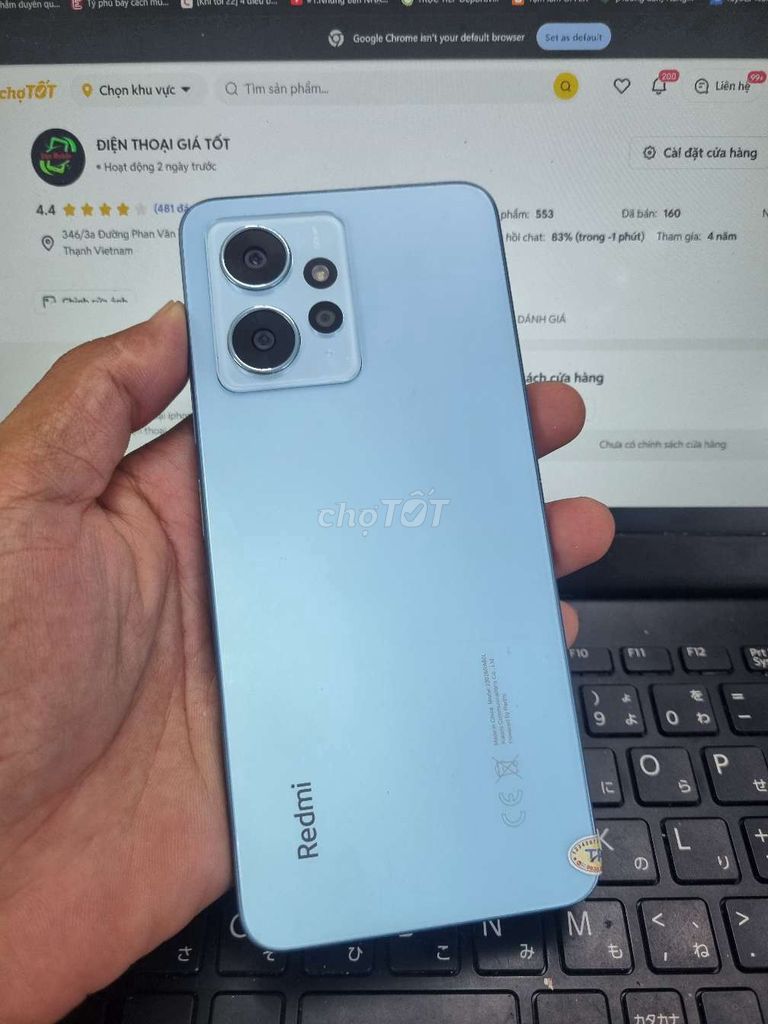 REDMI NOTE 12 4GB.128GB PIN 500P SNAP 685 FULL CN. Mua bán Điện thoại tại Quận Bình Thạnh Tp Hồ Chí Minh được đăng bởi Dân Mobile hình 1