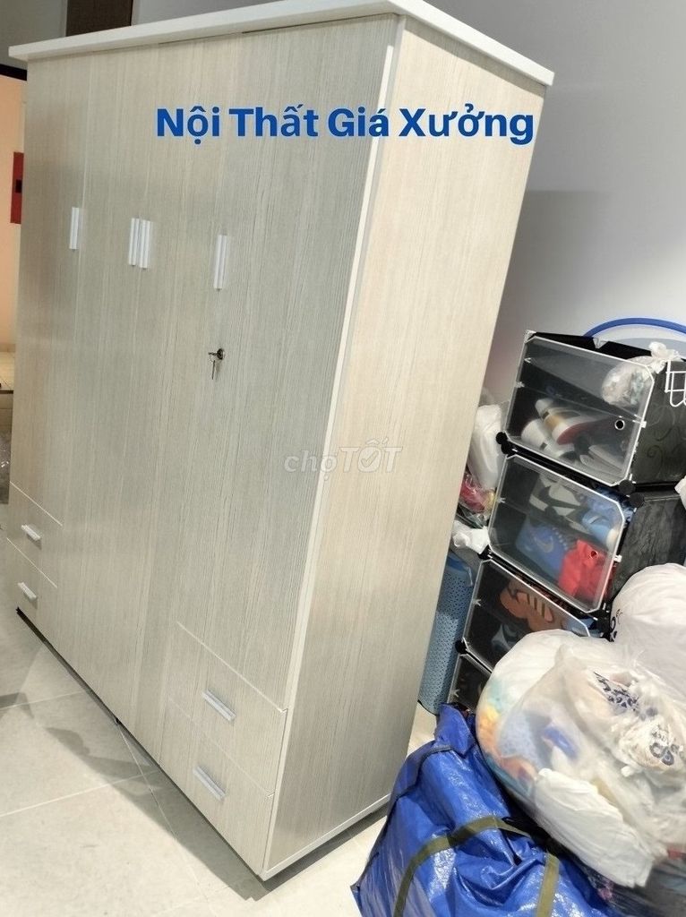 Tủ nhựa lớn - tủ 4 cánh ạ - tủ nhựa đài loan ----. Mua bán Tủ, kệ gia đình tại Quận Bình Tân Tp Hồ Chí Minh được đăng bởi Nội Thất Giá Xưởng  hình 1