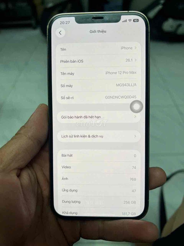 12pm 256g godl. Mua bán Điện thoại tại Quận 4 Tp Hồ Chí Minh được đăng bởi Thanh Phong hình 1