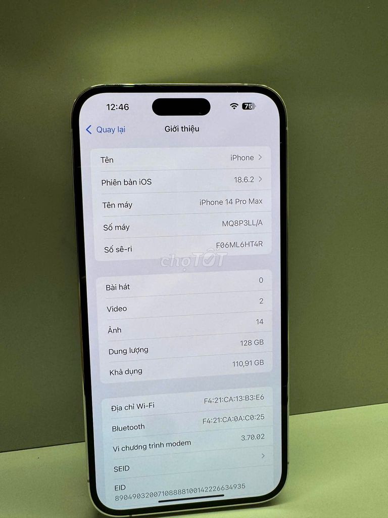 Apple iPhone 14 Pro Max 128GB Trắng. Mua bán Điện thoại tại Huyện Gia Lâm Hà Nội được đăng bởi đạt hình 1