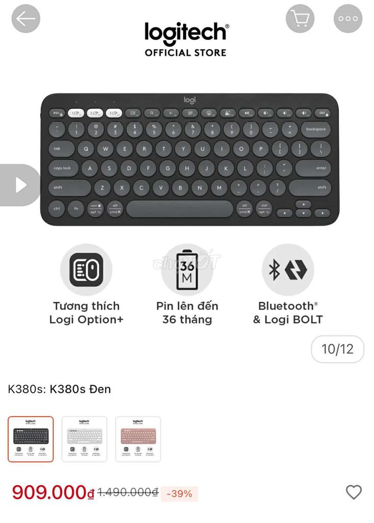 Combo Logitech Pebble Keys 2 K380s M350s Đen. Mua bán Phụ kiện (Màn hình, Chuột...) tại Thị xã Tân Uyên Bình Dương được đăng bởi Chí hình 1