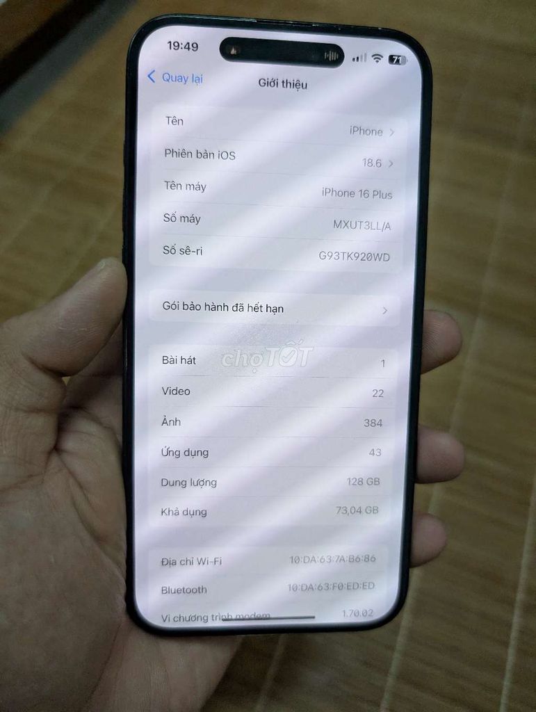 Apple iPhone 16 Plus 128GB Đen. Mua bán Điện thoại tại Quận Hải Châu Đà Nẵng được đăng bởi AP Acoustic hình 1