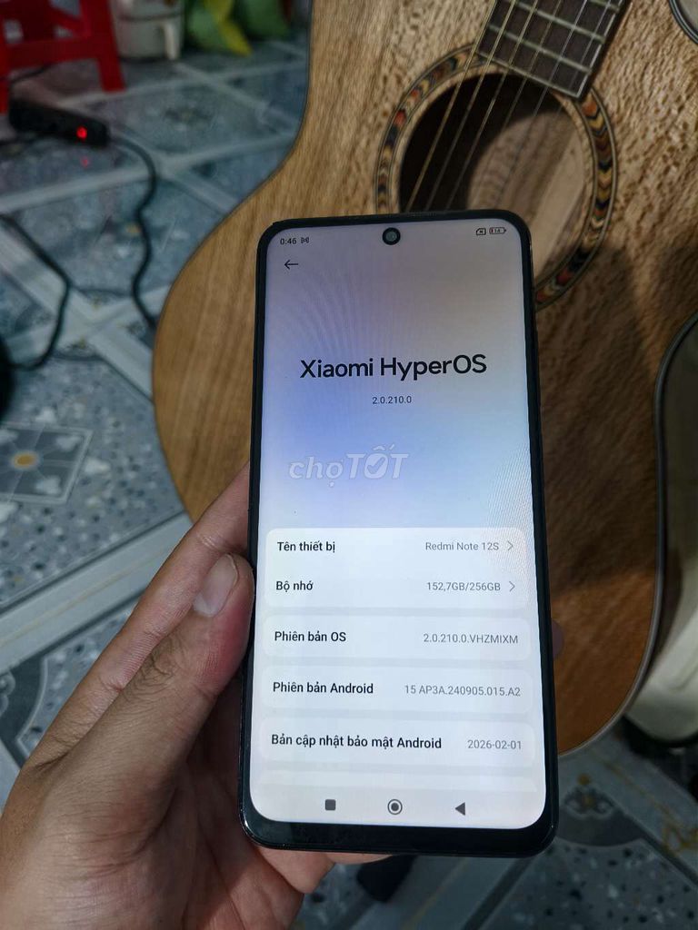 Xiaomi Redmi Note 12S 8GB/256GB Đen. Mua bán Điện thoại tại Quận 12 Tp Hồ Chí Minh được đăng bởi Quân hình 1