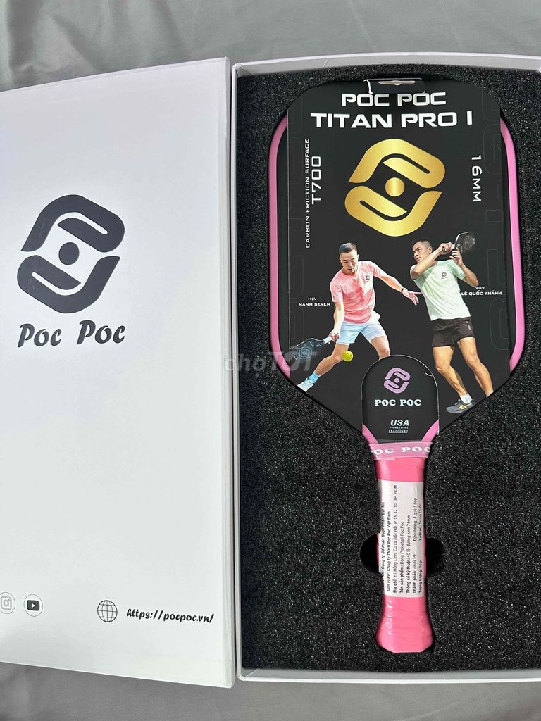 Vợt Pickleball Poc Poc Titan Pro I Carbon Hồng. Mua bán Đồ thể thao, Dã ngoại tại Quận 12 Tp Hồ Chí Minh được đăng bởi Lê Văn Tèo hình 1