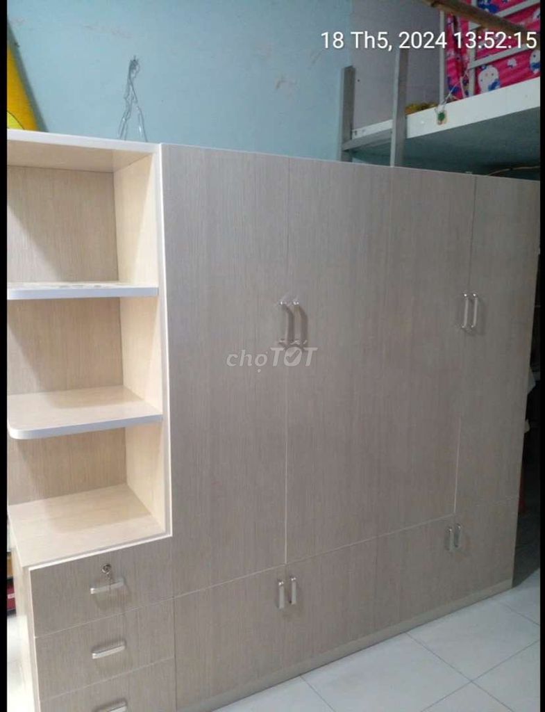 TỦ NHỰA ĐÀI LOAN 4 CÁNH 1 KỆ MÀU VÂN GỖ SỒI . Mua bán Tủ, kệ gia đình tại Huyện Hóc Môn Tp Hồ Chí Minh được đăng bởi Tủ nhựa đài loan hoàng quân hình 1