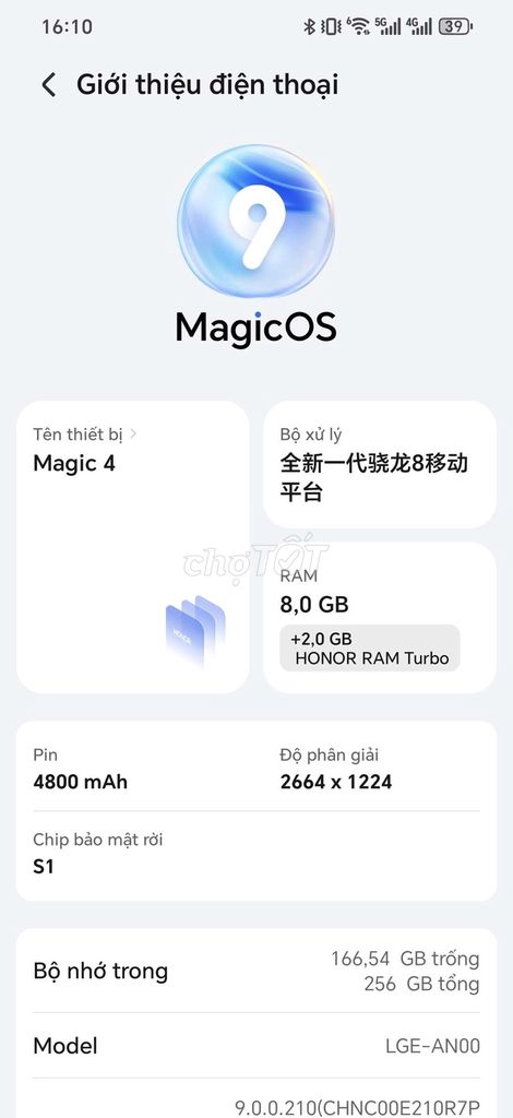 Honor Magic 4 256GB. Mua bán Điện thoại tại Thành phố Buôn Ma Thuột Đắk Lắk được đăng bởi Nghĩa Nè hình 1