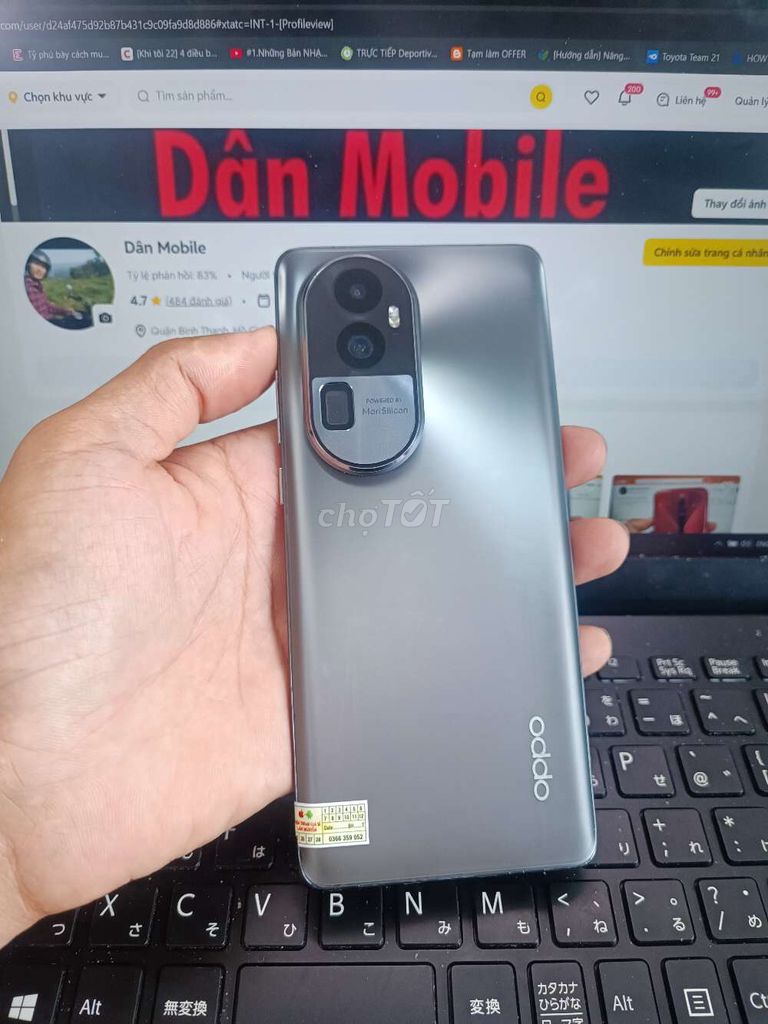 Oppo Reno 10 Pro Plus 5G 12GB/256GB Xám. Mua bán Điện thoại tại Quận Bình Thạnh Tp Hồ Chí Minh được đăng bởi Dân Mobile hình 1