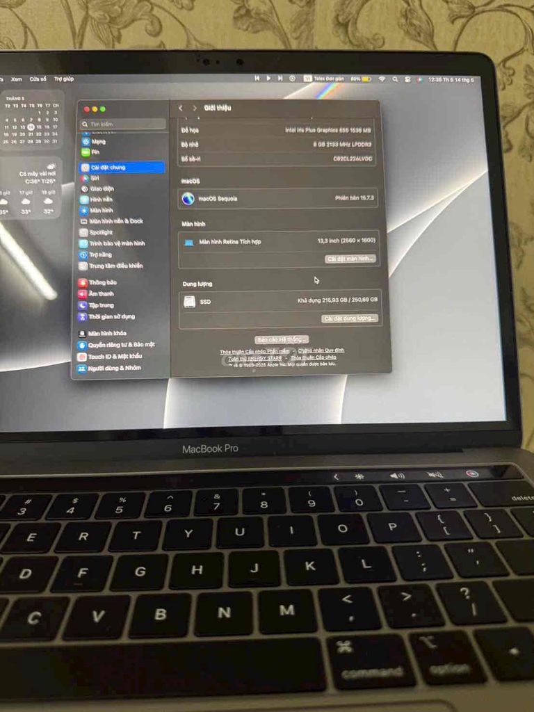 Apple Macbook Pro 2019 13 inch 8GB/256GB. Mua bán Laptop tại Huyện Hóc Môn Tp Hồ Chí Minh được đăng bởi Tuấn  hình 1