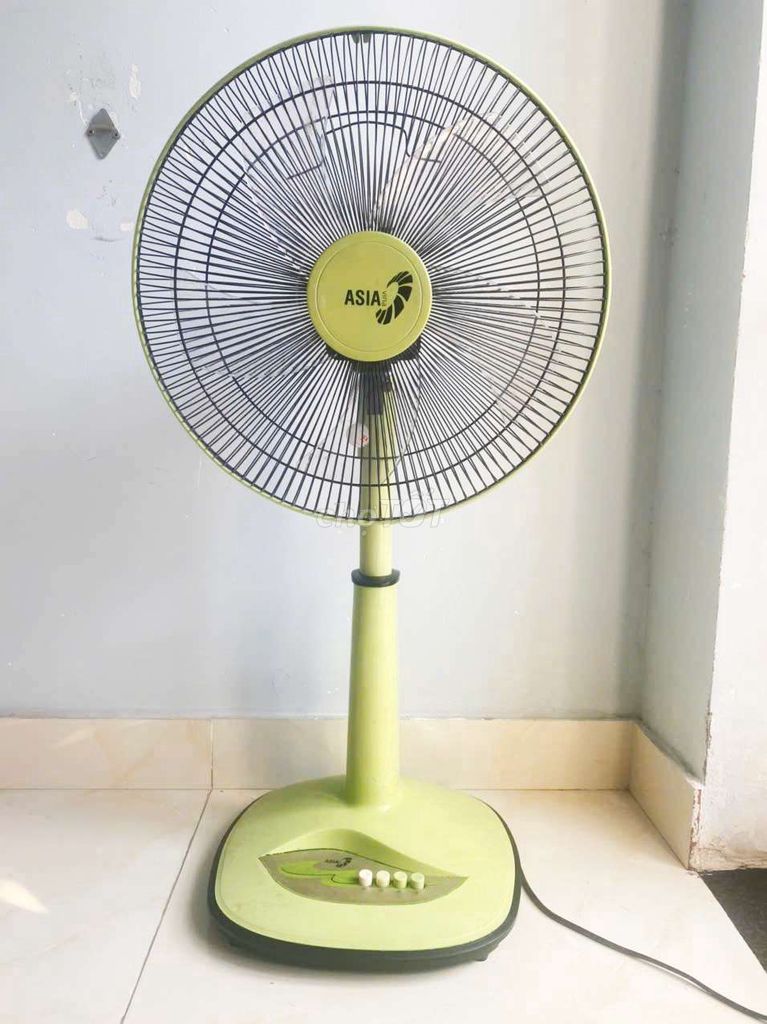 Quạt đứng Asia màu lá chuối non, cánh lớn 40 cm.