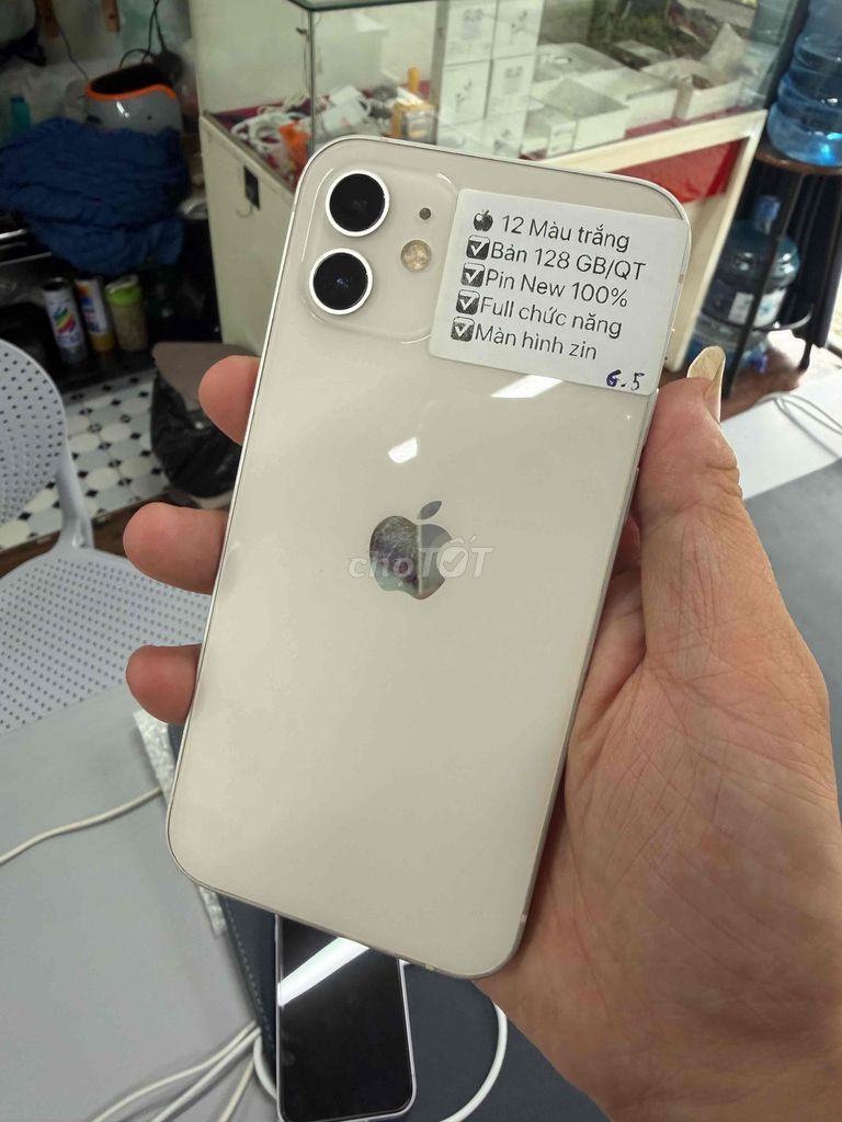 🍎 IPHONE 12  Trắng  / QT 128G. Mua bán Điện thoại tại Thành phố Huế Thừa Thiên Huế được đăng bởi Hoàng Lộc Smartphone  hình 1