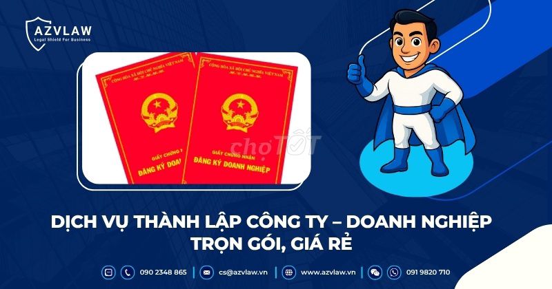 Dịch vụ thành lập công ty, doanh nghiệp uy tín. Dịch vụ tại Quận Gò Vấp Tp Hồ Chí Minh được đăng bởi Giải pháp pháp lý toàn diện tại AZVLAW hình 1