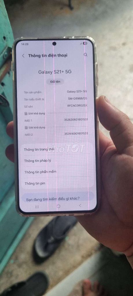 Samsung Galaxy S21+ 5G 8GB/128GB Xám. Mua bán Điện thoại tại Quận Liên Chiểu Đà Nẵng được đăng bởi nam anh hình 1