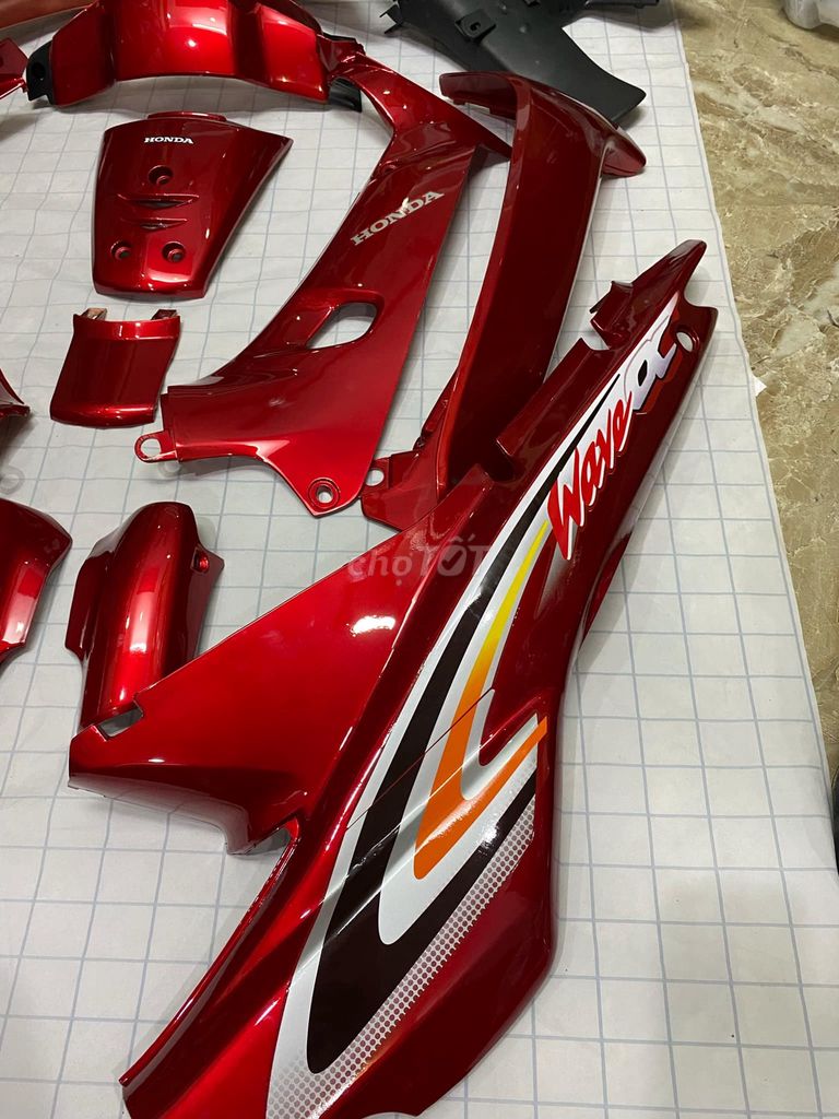 Bộ nhựa dàn áo Wave Alpha màu Đỏ Đun. Mua bán Phụ tùng xe tại Quận Cầu Giấy Hà Nội được đăng bởi Nguyễn Quang Huy hình 1