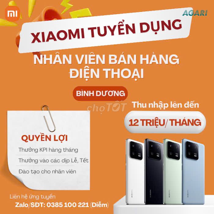 [BÌNH DƯƠNG] NHÂN VIÊN BÁN HÀNG ĐIỆN THOẠI XIAOMI. Việc làm tại Thị xã Tân Uyên Bình Dương được đăng bởi ĐIỆN MÁY XANH  hình 2