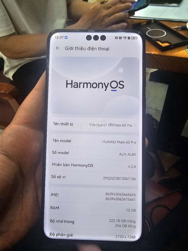 Huawei Mate 60 Pro 256GB 12GB RAM. Mua bán Điện thoại tại Quận Tân Bình Tp Hồ Chí Minh được đăng bởi Thành Đạt hình 1