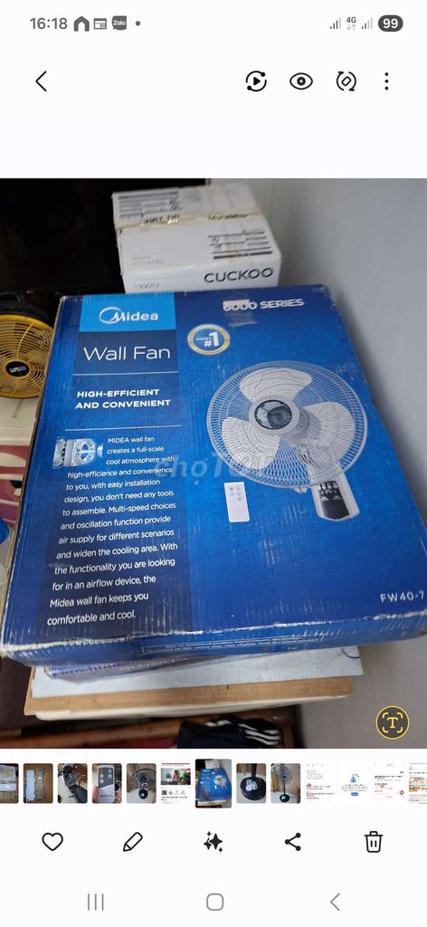 Quạt treo tường Midea FW40-7JR Trắng. Mua bán Quạt tại Quận Hồng Bàng Hải Phòng được đăng bởi Nam hình 1