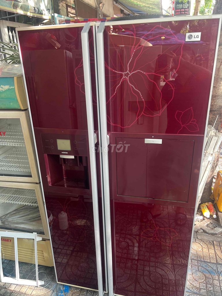 tủ lạnh LG side by side 650lit lấy đá nuoc ngoài