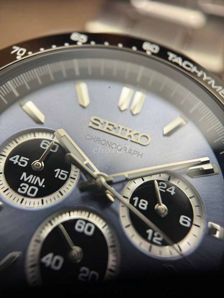 Đồng hồ Seiko chronograph full thép cool ngầu