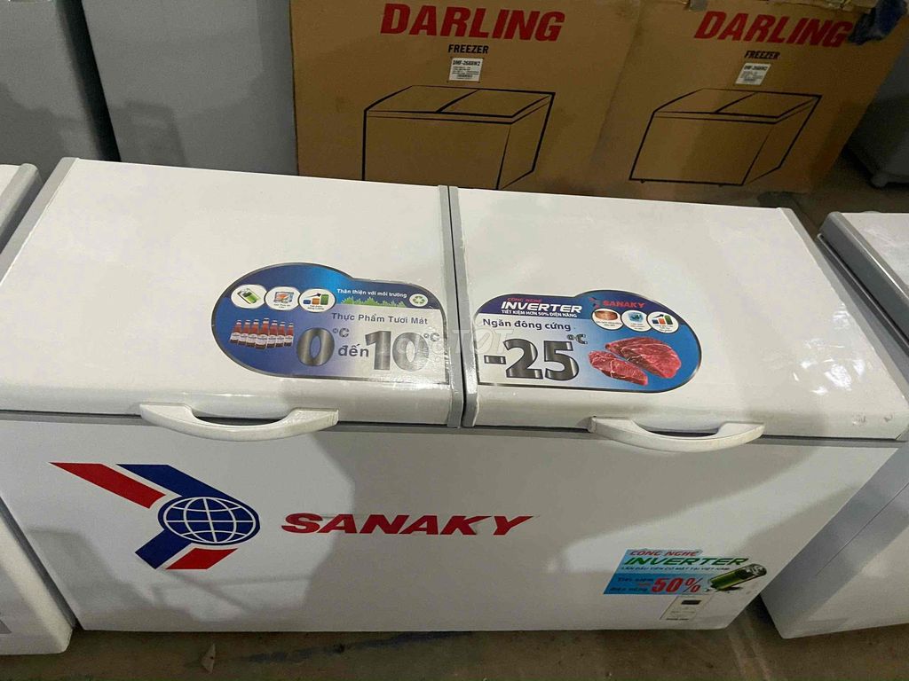 ❤TỦ ĐÔNG SANAKY 350l SIÊU NHẸ ĐIỆN  ❤️