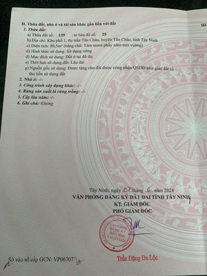 VỊ TRÍ ĐẮC ĐỊA Chính Chủ Bán Nhà Mặt Tiền Thị Trấn Tân Châu, Tây Ninh