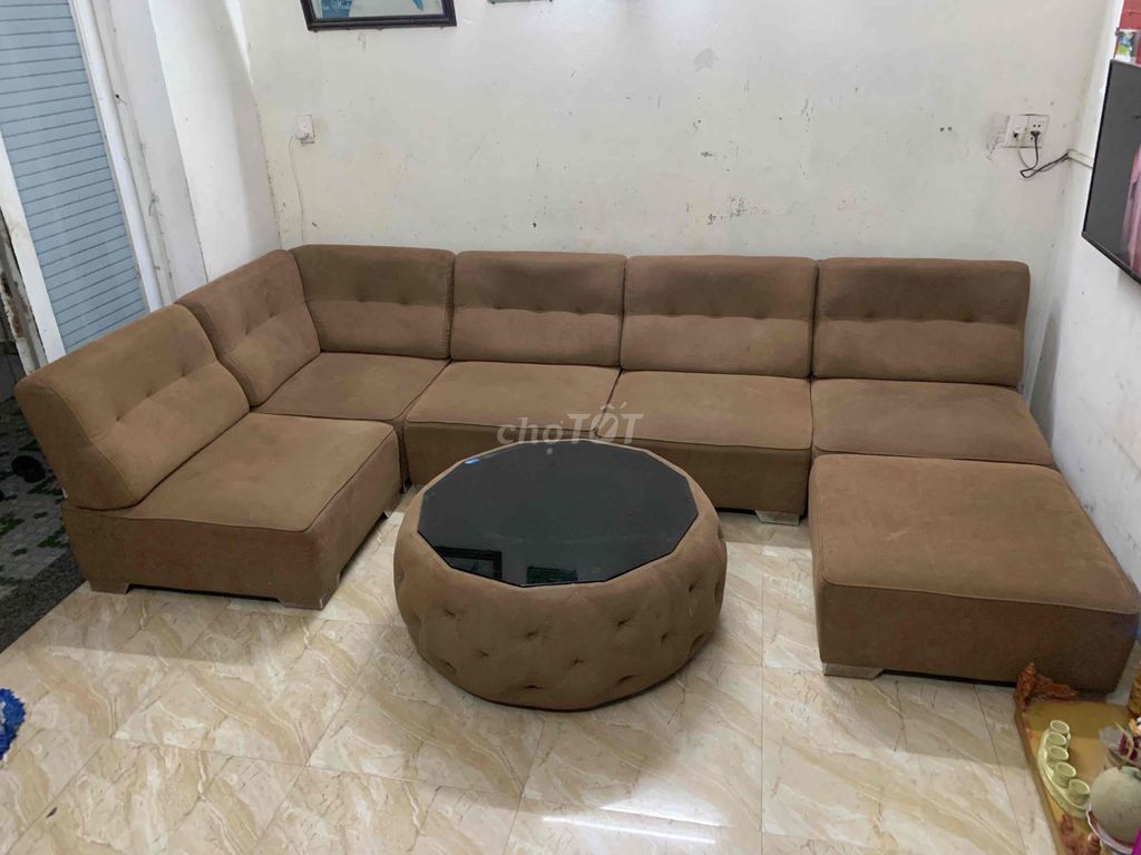 Sofa Vải Nâu Đã sử dụng. Mua bán Bàn ghế tại Quận Liên Chiểu Đà Nẵng được đăng bởi trần vinh quang hình 1