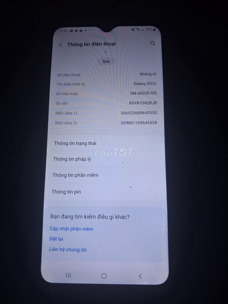 Samsung Galaxy A02s Đen. Mua bán Điện thoại tại Huyện Gò Dầu Tây Ninh được đăng bởi HDTS PKA hình 1
