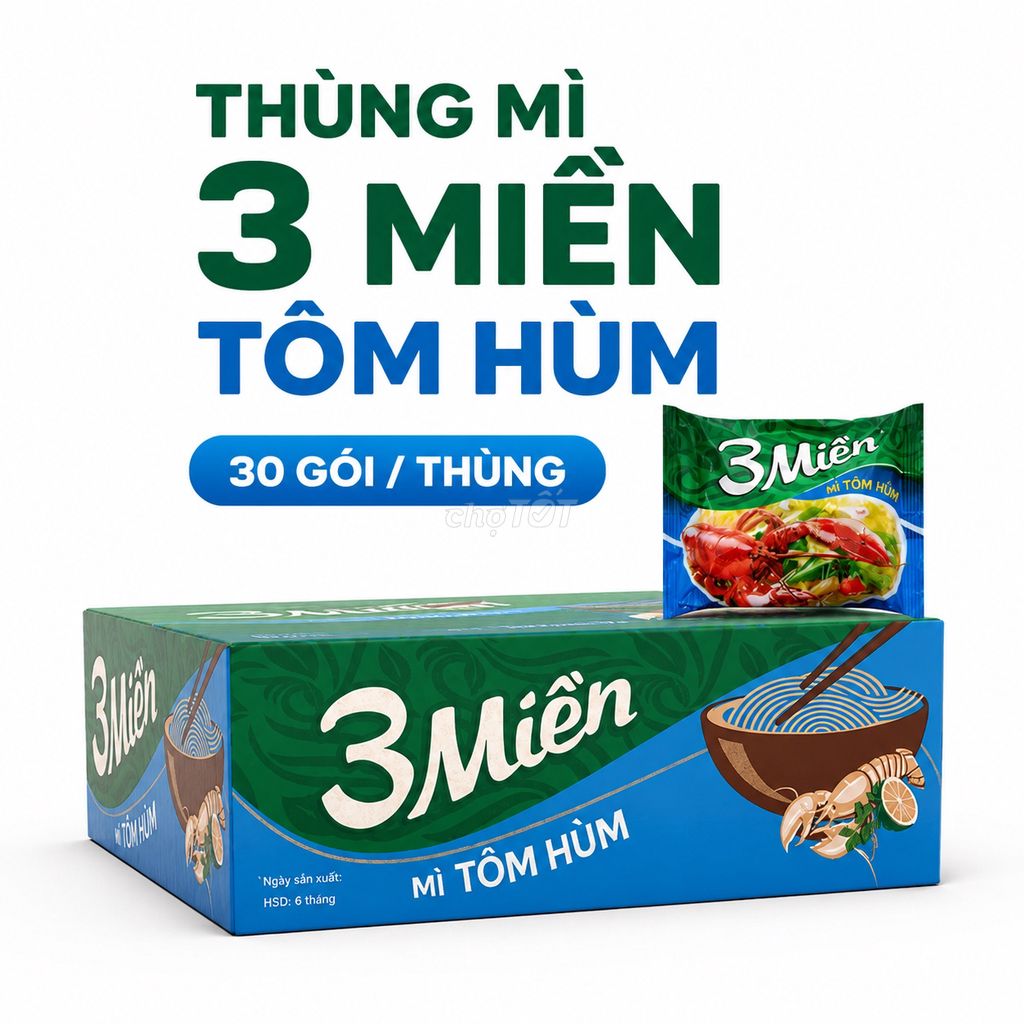 Mì ăn liền 3 Miền Tôm Hùm. Mua bán Đồ ăn, thực phẩm và các loại khác tại Thành phố Rạch Giá Kiên Giang được đăng bởi BÙI THỊ KIM HƯƠNG hình 1