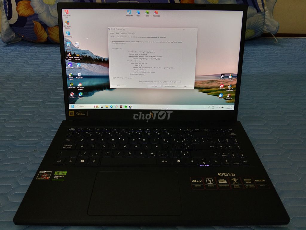 Acer Nitro V 15 Ryzen 7 15.6 inch 16GB/512GB. Mua bán Laptop tại Thành phố Vũng Tàu Bà Rịa - Vũng Tàu được đăng bởi Tung hình 1